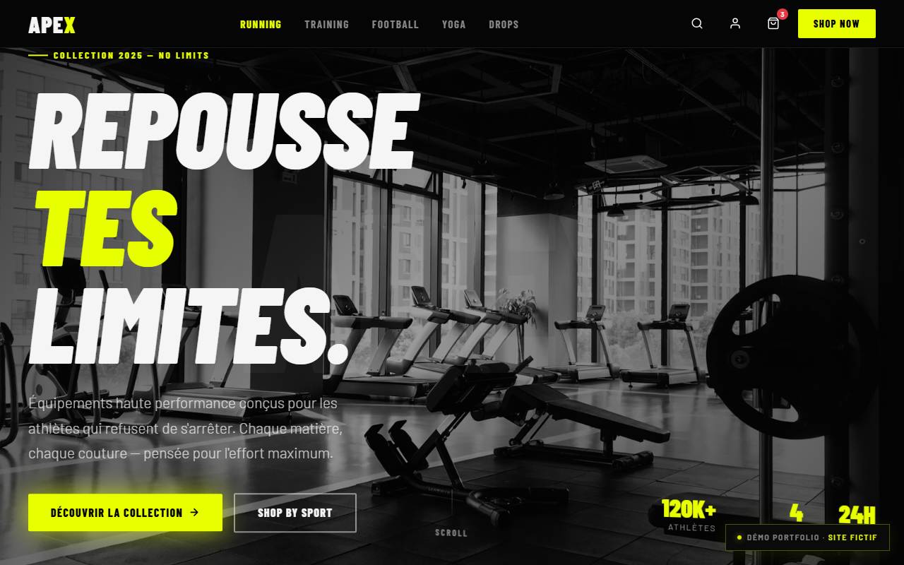 Aperçu du site APEX